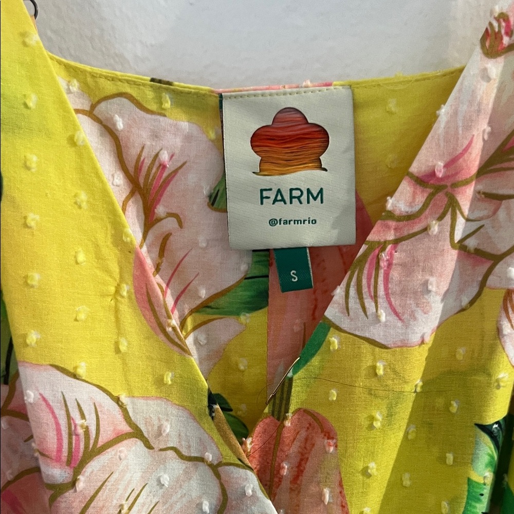 FARM Rio Vibrant Yellow Floral Blouse